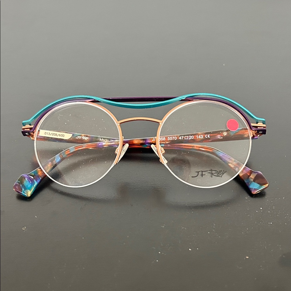 Teal & Tortoiseshell Round Women's Glasses